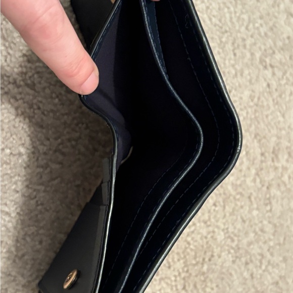 Tory Burch Robinson Mini Compact Wallet with Gold Emblem - Picture 3 of 4